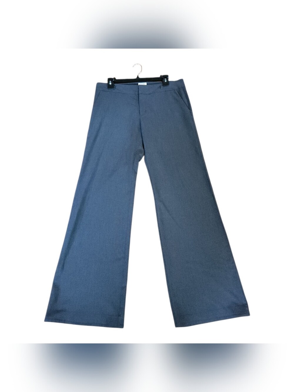 Old Navy Y2k 2005 Charcoal Gray Wide Leg Office Pants Size 8‎ 34 Waist Mid Rise